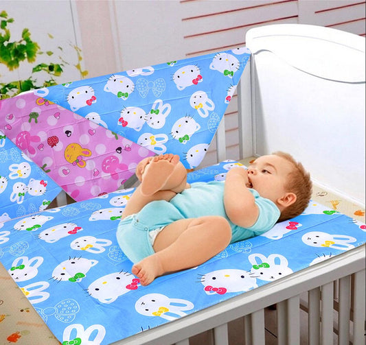 Baby Diaper changing Mat/ Sleeping Mat-4 Sheets |0-6 Months | Mixed - Blue