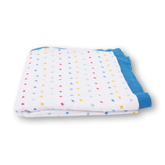 Baby Muslin Dohar- 100X100 CM-(0-3 Years)-Polka Dots