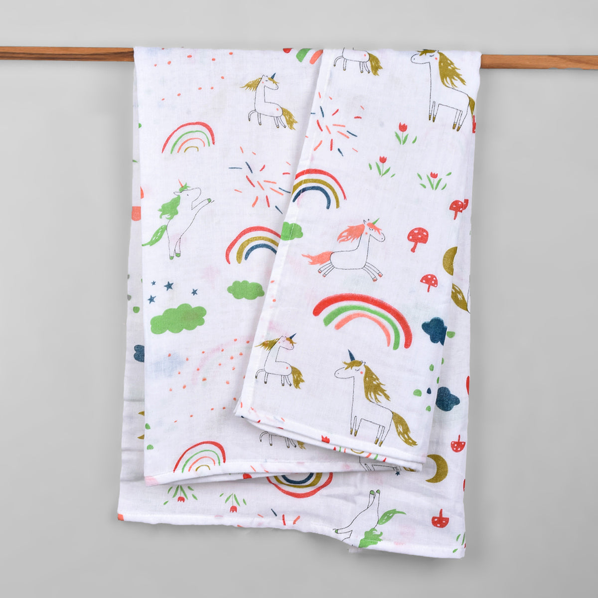 Baby Muslin Swaddle -100x100 cm - Unicorn