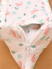 Baby Organic Cotton Muslin Sleeping cum Carrying Nest Bag- Flamingo  0-3 Months