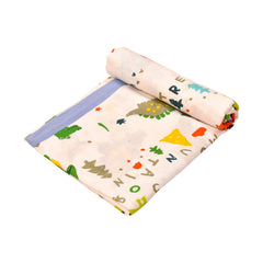 Baby Muslin Dohar- 100X100 CM-(0-3 Years)-DinoPark