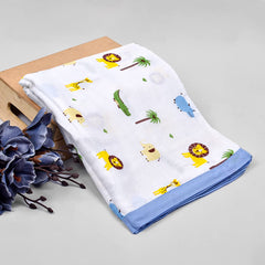 Baby Organic Cotton  4 Layer Muslin Dohar- 100X100 CM | 0-3 Years | Jungle Safari