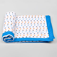 Baby Muslin Dohar- 100X100 CM-(0-3 Years)-Polka Dots