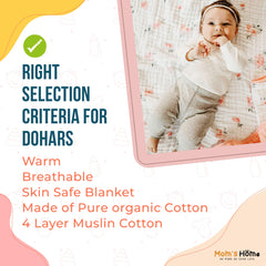 Baby Organic Cotton  4 Layer Muslin Dohar- 100X100 CM | 0-3 Years | Jungle Safari