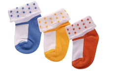 Footprints Super soft Organic cotton socks- Pack of 3 Pairs - (12-24 Months) - Girls Folded