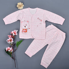 Baby Boys & Baby Girls Casual Shirt Pyjama Set - Pink