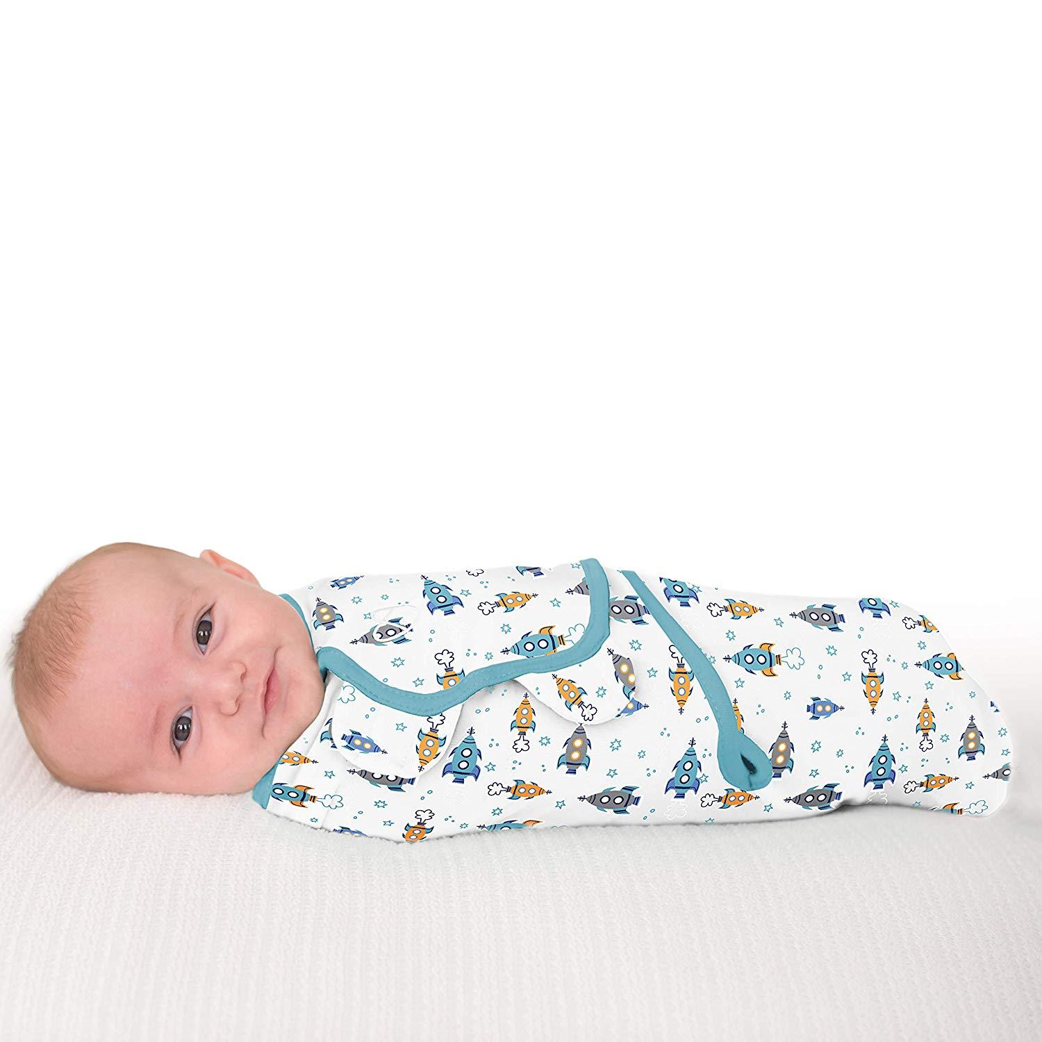 Baby Swaddle Adjustable Infant wrap- 0-3 Months -Pack of 2 - Any Desig –  Moms Home
